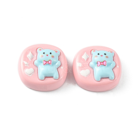 Opaque Cute Cartoon Resin Cabochons CRES-O006-06D-1
