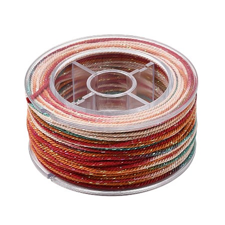 30M Segment Dyed Cotton & Metallic String Threads OCOR-F018-01H-1