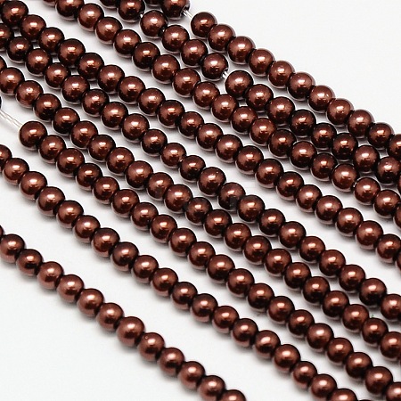 Eco-Friendly Dyed Glass Pearl Round Beads HY-PH0001-3mm-RB039-1
