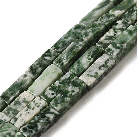 Natural Green Spot Jasper Beads Strands G-G873-A03-01-1