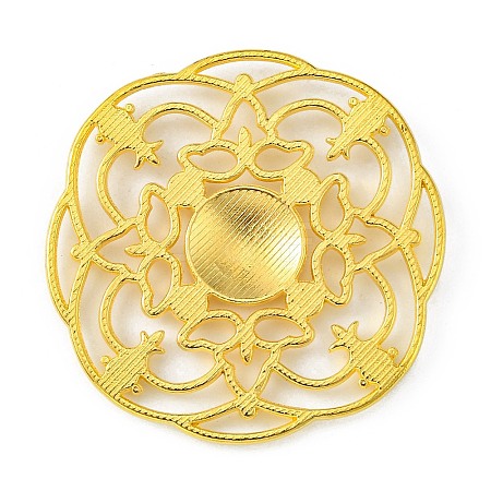 Tibetan Style Alloy Flower Large Pendants EA13474Y-G-1