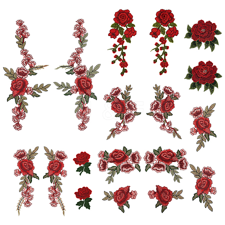 9 Styles Computerized Embroidery Cloth Self Adhesive Patches PATC-FG0002-39-1