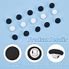 BENECREAT 120Pcs 2 Colors 1-Hole Aluminum Buttons DIY-BC0012-72-3