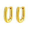 Stylish Stainless Steel Oval Hoop Earrings YV3043-3-1