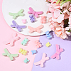 30Pcs 3 Styles Flocky Acrylic Bunny Beads OACR-YW0002-38-5