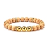 4Pcs 4 Style Synthetic Watermelon Stone & Hematite & Wood Beaded Stretch Bracelets Set BJEW-JB07625-3