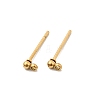 304 Stainless Steel Ball Post Stud Earring Findings STAS-Z035-01G01-F-2