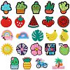 24Pcs 23 Styles Fruits PVC Plastic Beads FIND-SZ0003-67-1