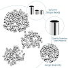 DICOSMETIC 180Pcs 3 Styles 304 Stainless Steel Spacer Beads STAS-DC0015-11-4