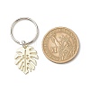 5Pcs Monstera Leaf Alloy Pendant Keychain X-KEYC-JKC00413-3