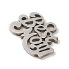 Non-Tarnish Mother's Day 201 Stainless Steel Charms STAS-E217-02P-2