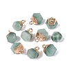 Natural Green Aventurine Pendants G-N359-18G-08-1