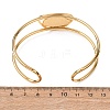 304 Stainless Steel & Teardrop Acrylic Imitation Gemstone Bead Cuff Bangles for Women BJEW-T027-01B-3