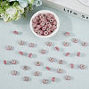 80Pcs Polymer Clay Rhinestone European Large Hole Beads with Silver Color Plated Brass Cores FPDL-LT0001-02C-3