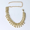 Alloy Round Bead Tassel Anklets for Women FS-WG4554C-01-1