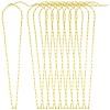 10Pcs 201 Stainless Steel Paperclip Chain Necklaces for Women NJEW-SZ0001-71-1