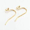 Brass Earring Hooks for Earring Designs X-KK-M142-01G-RS-1