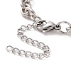 Non-Tarnish 304 Stainless Steel Cable Chain Bracelet for Men Women BJEW-E031-01P-02-3