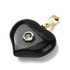 Natural Obsidian Pendants G-B188-02G-05-2