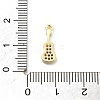 Brass Micro Pave Cubic Zirconia Charms KK-R220-02G-03-3