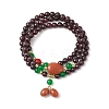 Natural Mixed Gemstone Beads Stretch Bracelets for Women Men BJEW-JB11410-2