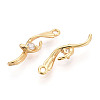 Brass Micro Pave Clear Cubic Zirconia Pendants KK-T078-01G-07-2