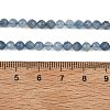 Natural Devil Blue Aquamarine Beads Strands G-NH0073-B01-4mm-5