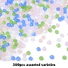 300Pcs 5 Colors Imitation Jade Glass Beads EGLA-YW0001-80A-1