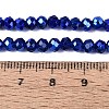 Transparent Electroplate Glass Beads Strands EGLA-Q131-01A-01-4