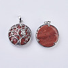 Natural Red Jasper Pendants G-K234-E05-2