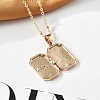 Clear Cubic Zirconia Locket Necklaces NJEW-A036-01B-5