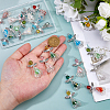 21Pcs 7 Colors Electroplate Glass Bead Pendants PALLOY-FH00162-3