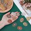 36Pcs 6 Colors Alloy Connector Cabochon Settings FIND-PH0061-67-4