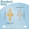 10Pcs 2 Colors 201 Stainless Steel Pendants STAS-YW0011-06-2