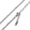 304 Stainless Steel Singapore Chain Necklace for Men Women NJEW-K245-013B-2