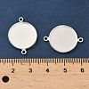 Flat Round Brass Connector Cabochon Settings X-KK-K414-13B-S-3