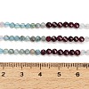 Gradient Color Natural Garnet & Quartz Crystal & Apatite Beads Strands GG-CBA1668-A05-3mm-5