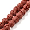 Natural Lava Rock Bead Strands G-L435-03-8mm-12-1