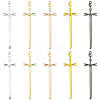 40Pcs 5 Colors Alloy Big Pendants FIND-SC0018-10B-1