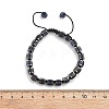 Adjustable Natural Sodalite and Non-magnetic Synthetic Hematite Braided Bead Bracelets BJEW-Z090-01C-5