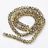 Electroplate Transparent Glass Beads Strands EGLA-A034-T4mm-R10-2