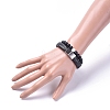 Unisex Stretch Bracelets & Leather Cord Bracelets Sets BJEW-JB04895-03-4