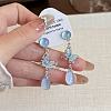 Alloy & Glass Teardrop Stud Earrings WGA7598-01-1