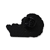 Plant Black Alloy Brooches JEWB-C032-07D-EB-2