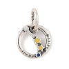 Luminous 925 Sterling Silver Rhinestone Constellation Charms STER-H114-01AS-01-1