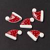 Christmas Themed Opaque Resin Cabochons CRES-P022-08-2