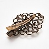 Hair Accessories Iron Alligator Hair Clip Findings X-MAK-WH0002-02AB-2