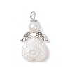 ABS Plastic Imitation Pearl Pendants PALLOY-JF04134-3