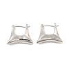 Brass Bag Shape Hoop Earrings for Women EJEW-E275-07P-1