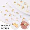 50Pcs 201 Stainless Steel Flat Round Stud Earring Findings STAS-UN0060-69-5